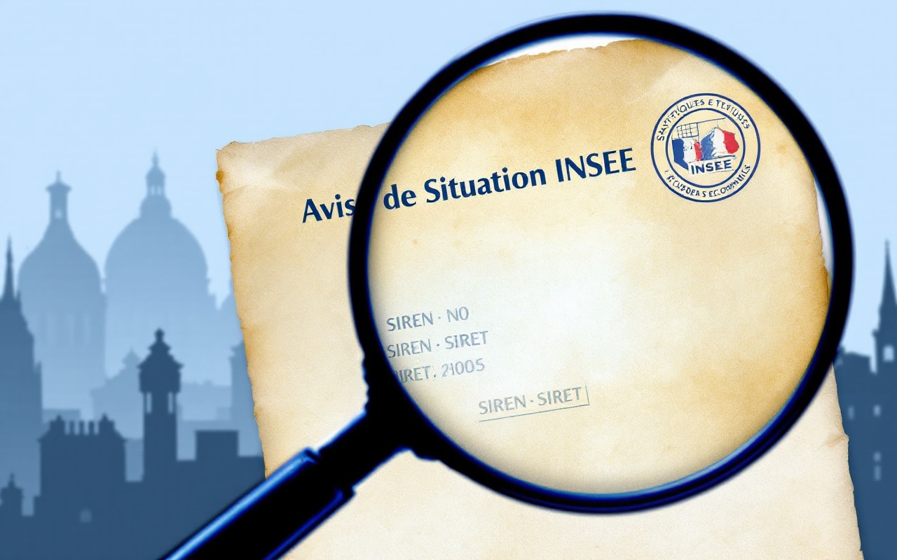 INSEE-Situationshinweisdokument mit Lupe