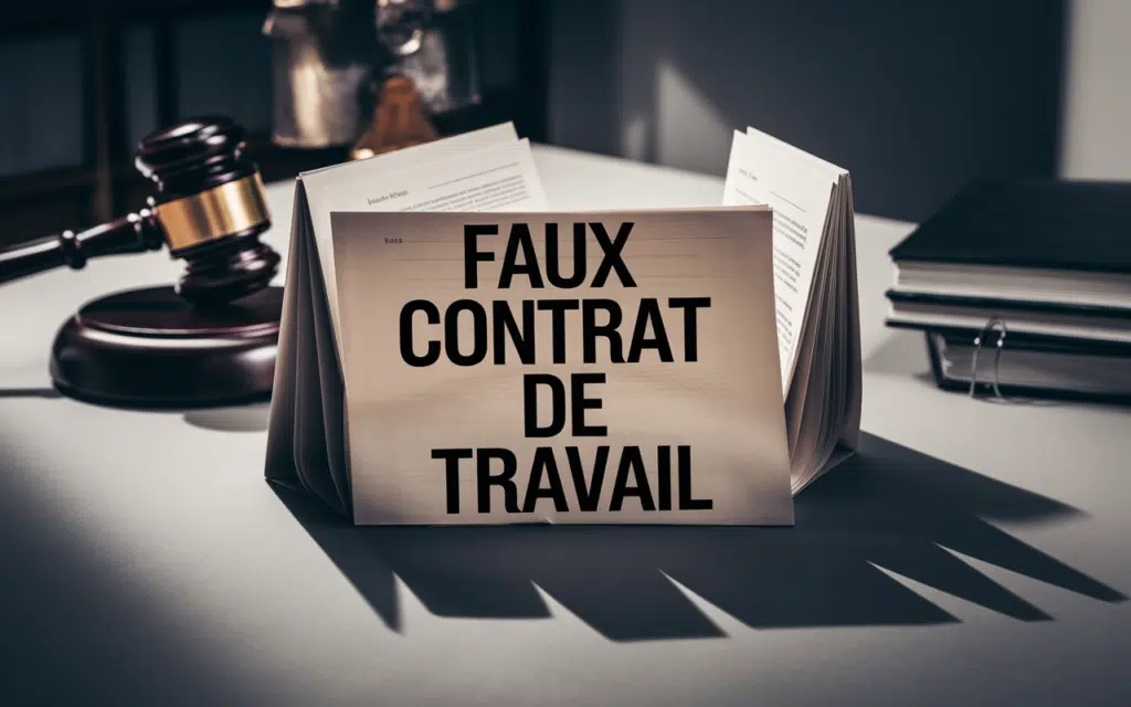 Bureau avec contrat de travail faux et conséquences légales