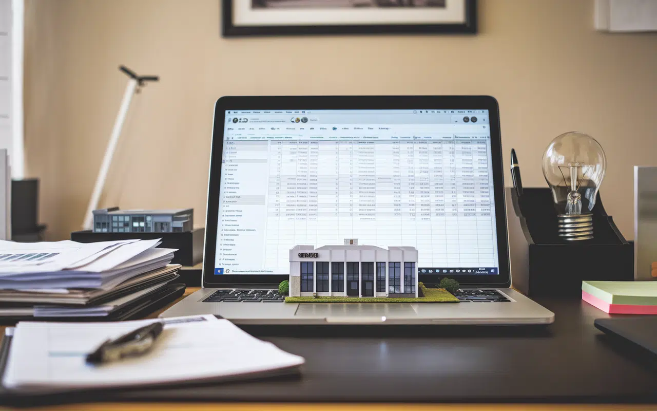 Bureau avec modèle représentant un apport en nature dans une SASU