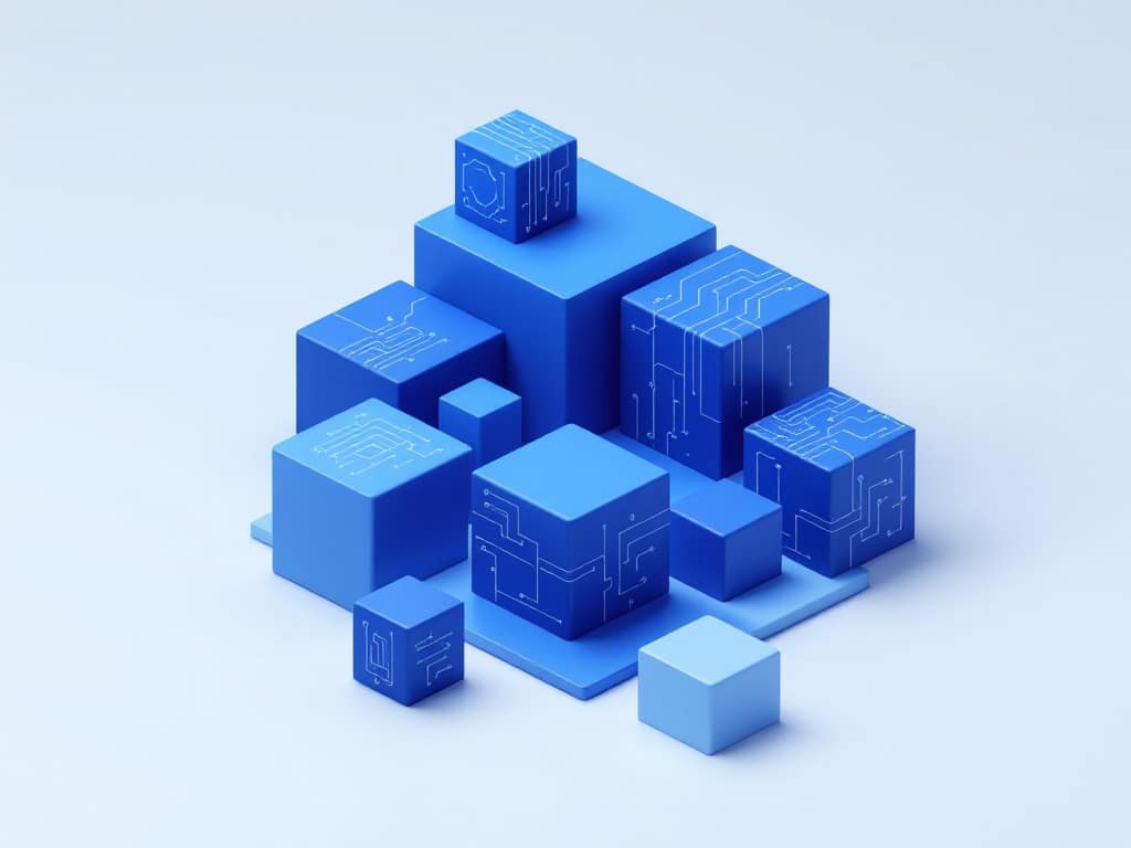 illustration de cubes géométriques représentant la diversification des investissements