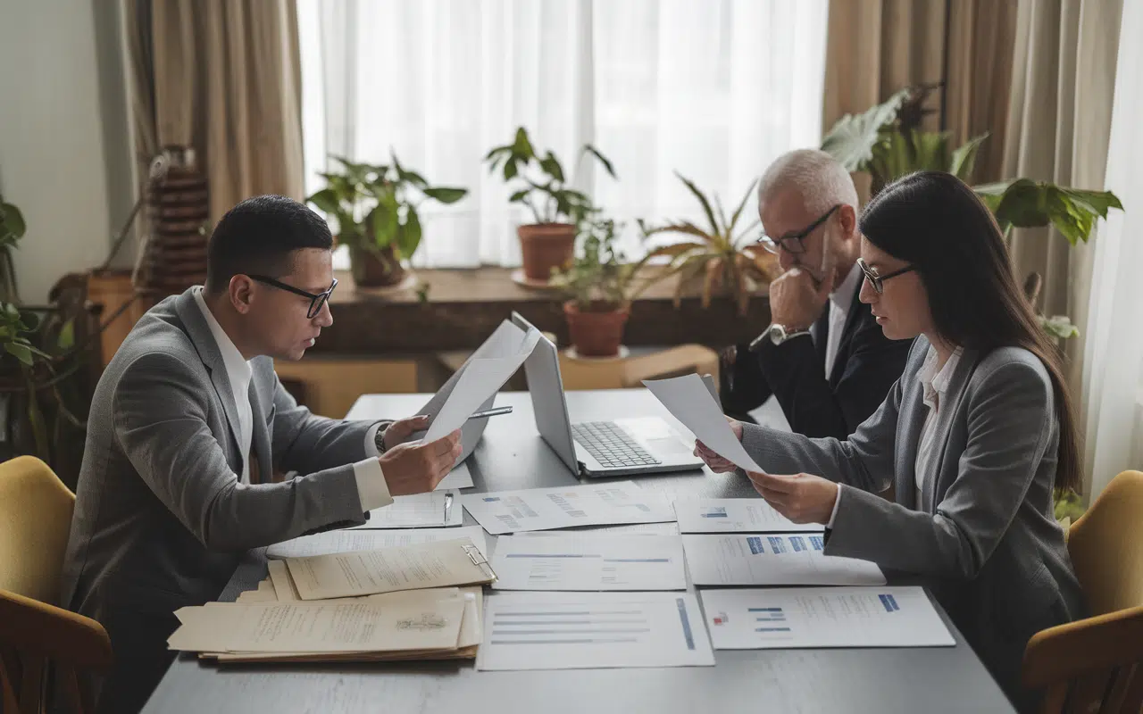 Réunion sur le changement d'expert-comptable avec documents