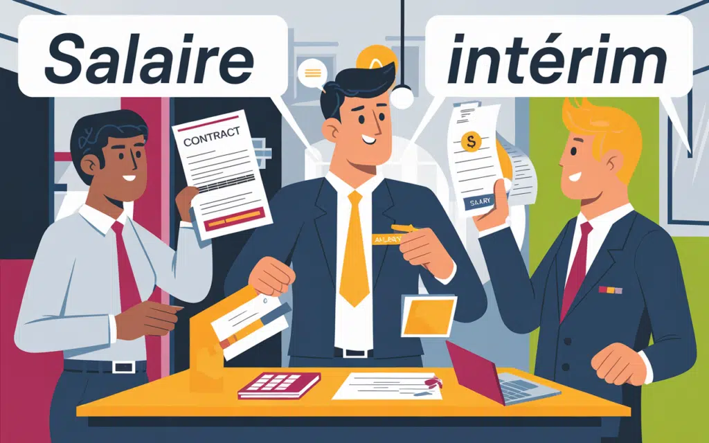 Image illustrant le concept d'intérim et le calcul du salaire