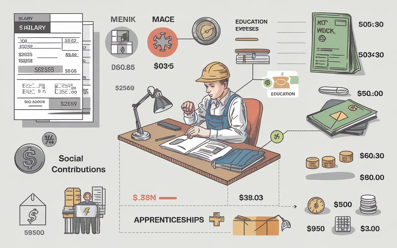 illustration coûts contrat apprentissage