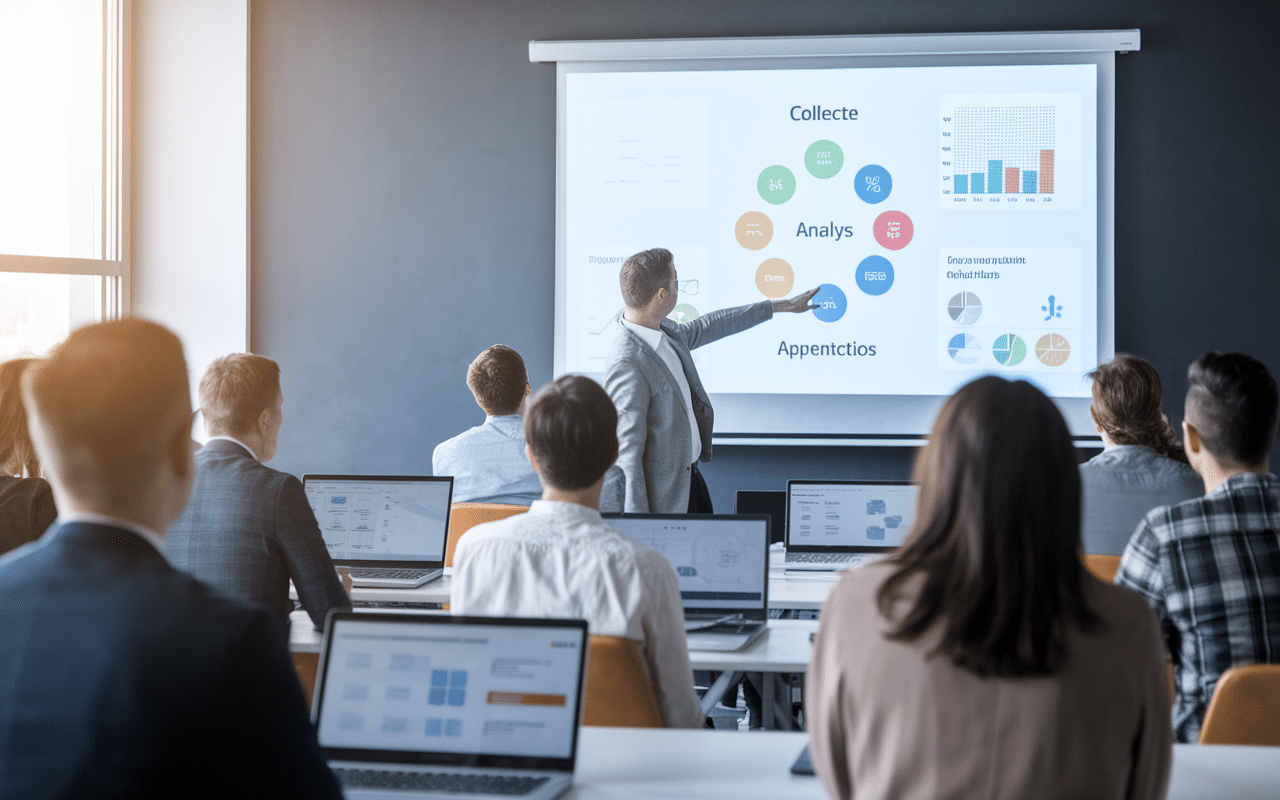 Classe avec tableaux de bord et cycle d'analyse de données