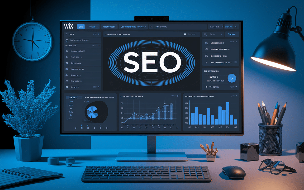 Tableau de bord Wix avec analyses et optimisation IA