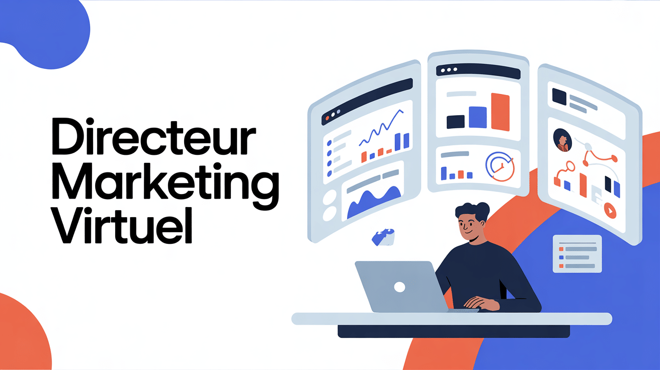 bureau virtuel avec graphique et réseaux sociaux
