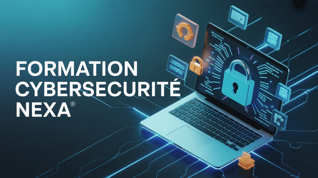 Illustration sécurité digitale pour formation Nexa