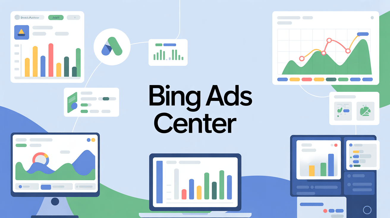 tableau de bord bing ads center avec statistiques