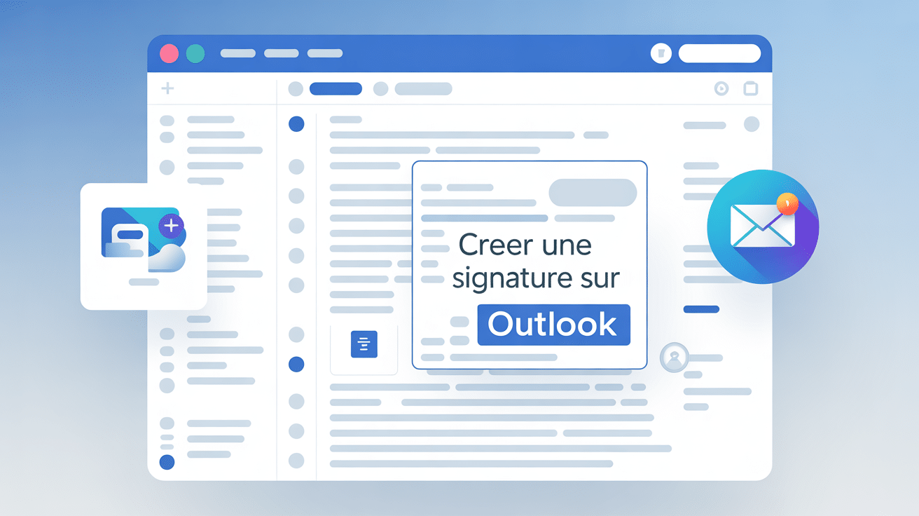 comment créer une signature sur outlook fenêtre signature sur écran