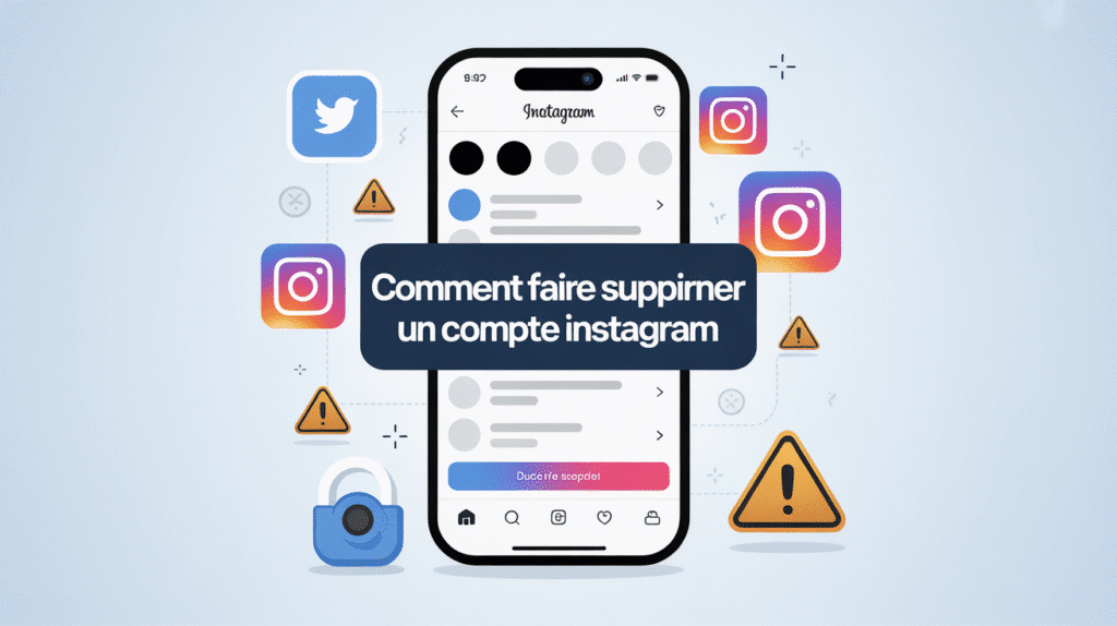 comment faire sauter un compte instagram illustration smartphone sécurité