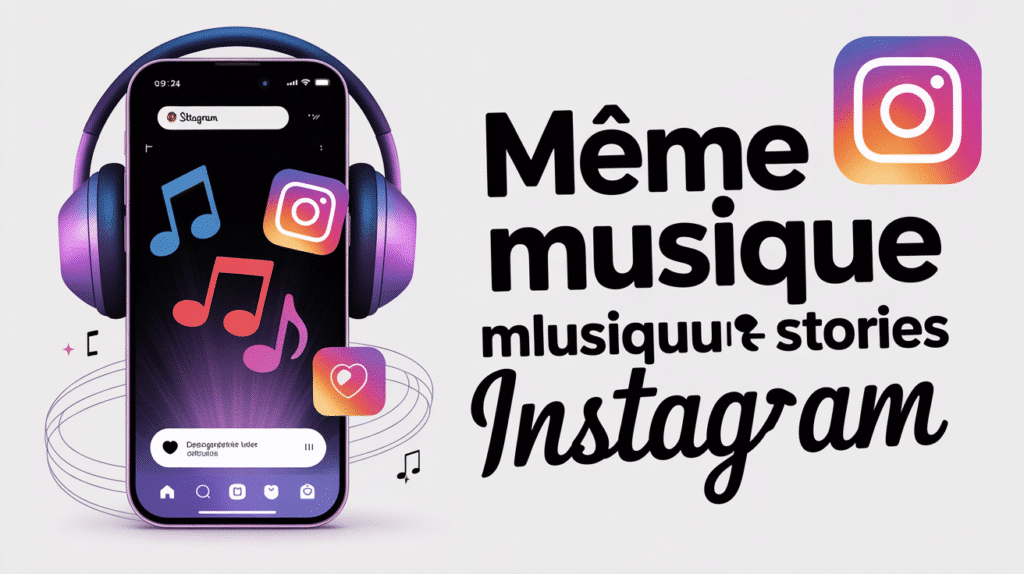 comment mettre la même musique sur plusieurs story instagram illustration moderne
