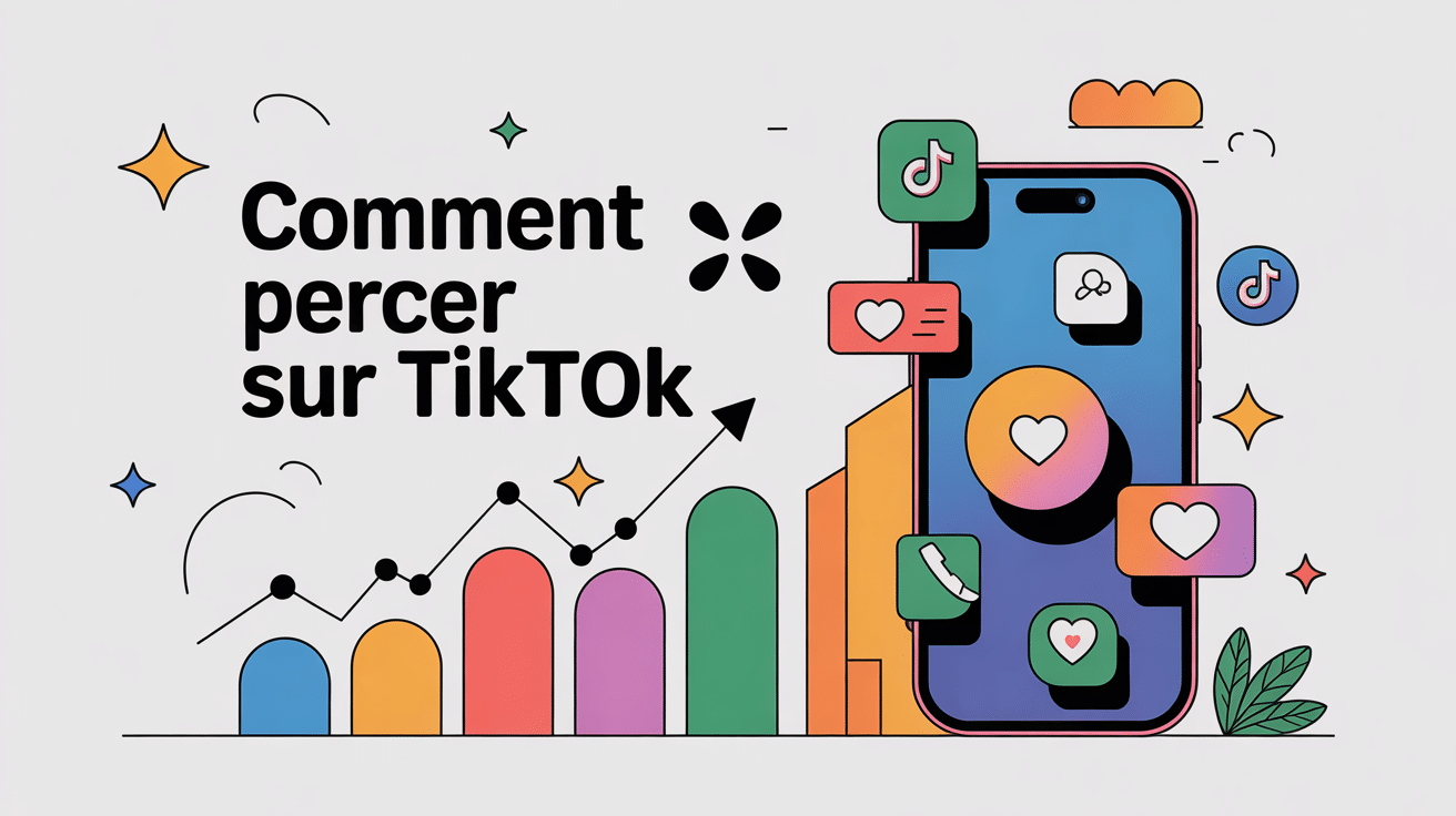 Comment percer sur TikTok image smartphone réseaux sociaux engagement