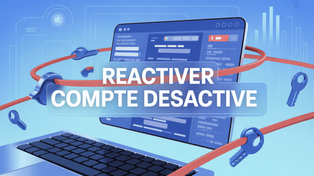 comment réactiver mon compte google illustration écran connexion bloqué