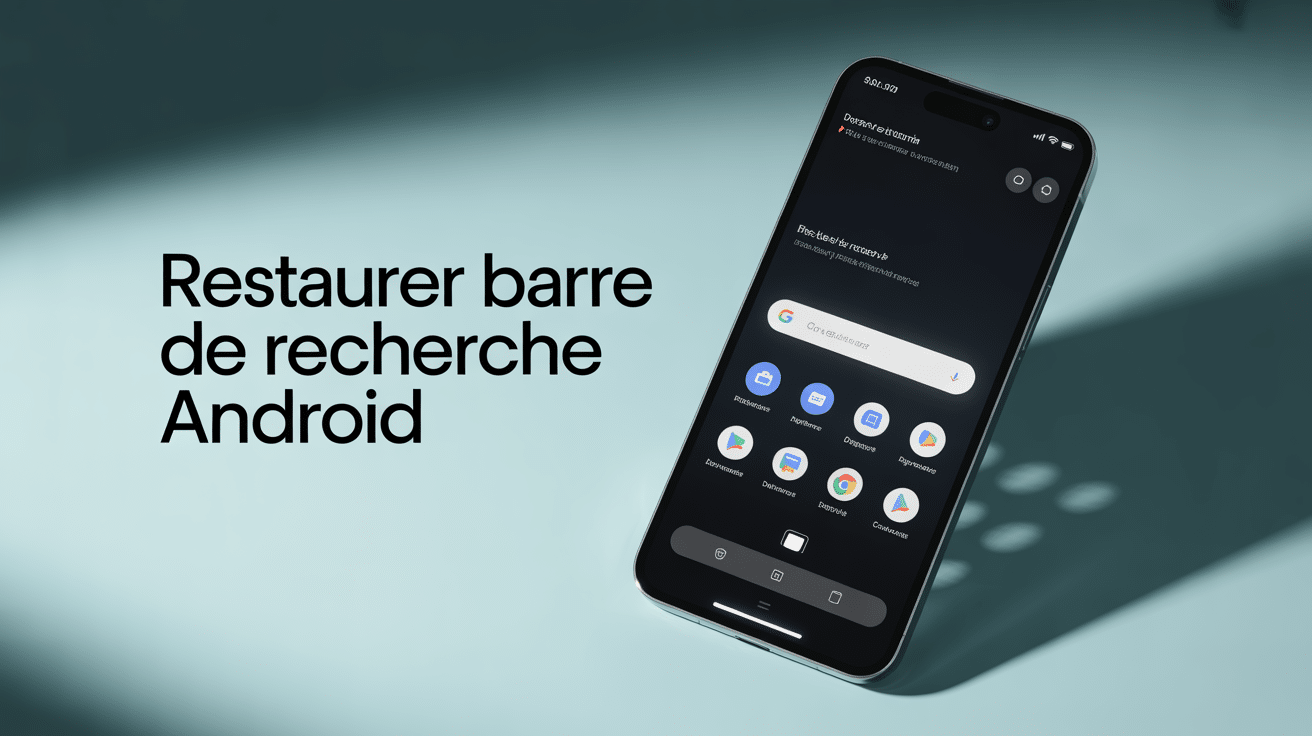 comment remettre la barre de recherche google sur mon portable android