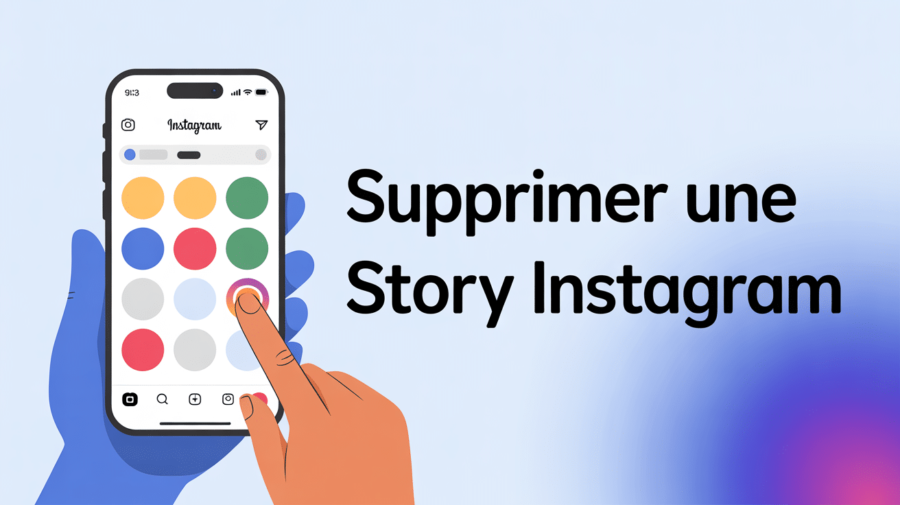 supprimer une story instagram interface smartphone