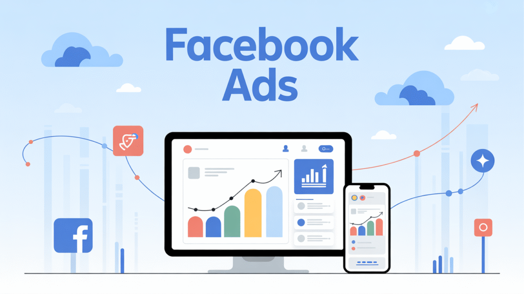 facebook ads cest quoi écrans ordinateur smartphone graphiques ads