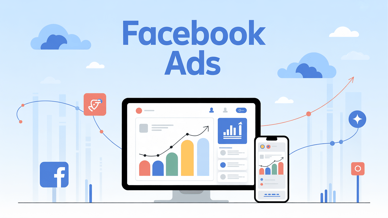 facebook ads cest quoi écrans ordinateur smartphone graphiques ads