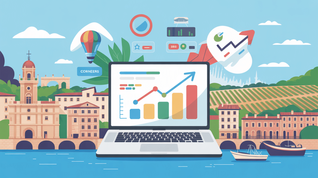 Illustration agence seo bordeaux croissance digitale