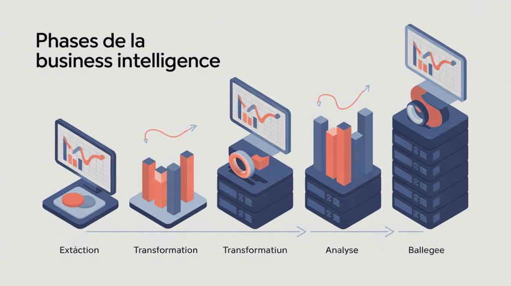 Business intelligence phases visualisation étapes processus