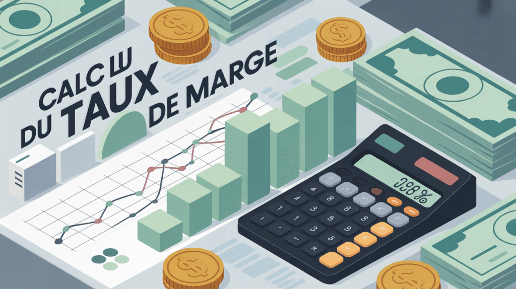 Calcul du taux de marge visuel bureau professionnel