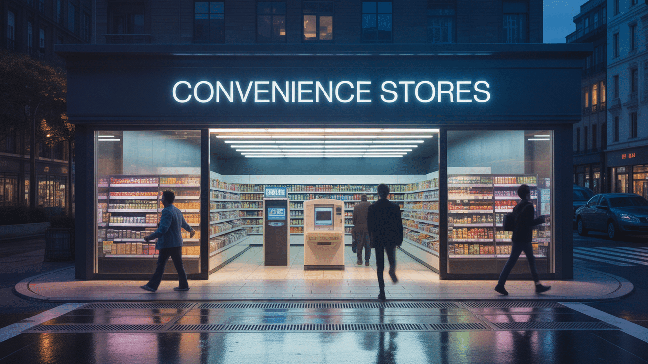 convenience store convenience store facade lumineuse nuit