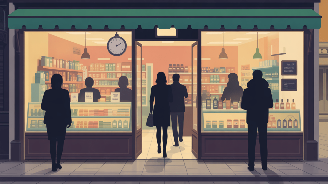 convenience store convenience store scene rue urbaine