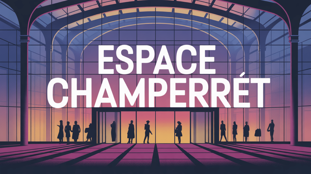 Facade vitree espace champerret avec visiteurs