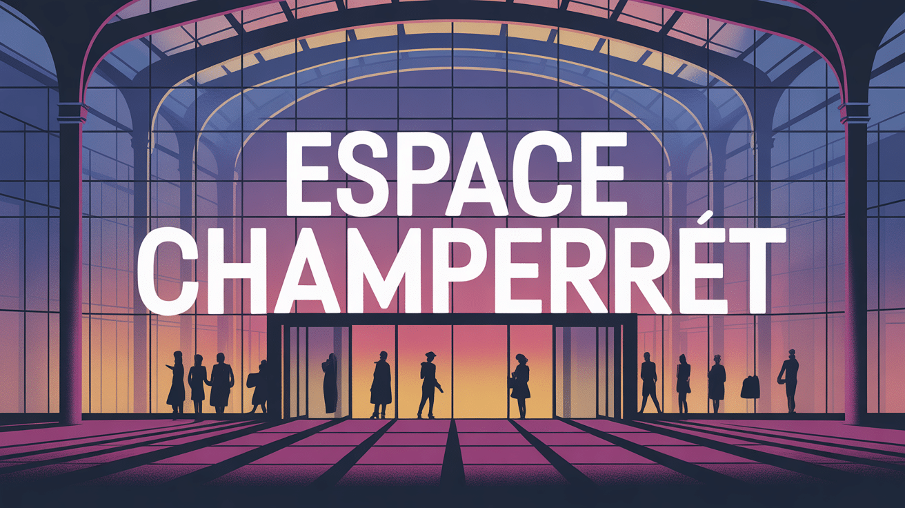Facade vitree espace champerret avec visiteurs