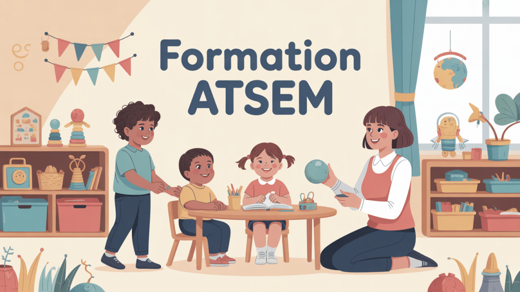 Illustration formation ATSEM en école maternelle