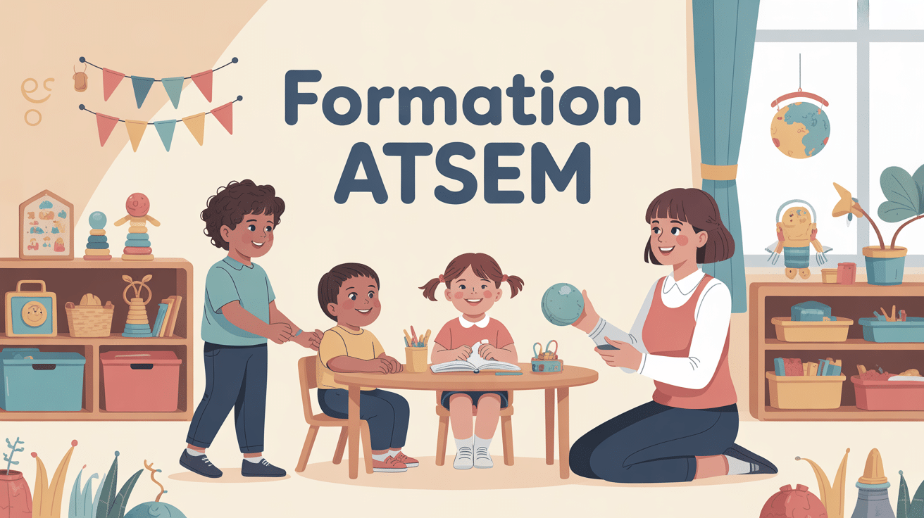 Illustration formation ATSEM en école maternelle