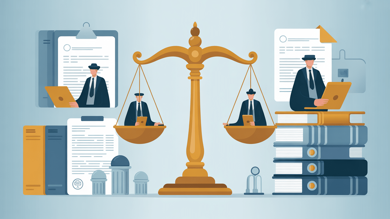 modalites depot de bilan pendant arret maladie illustration balance justice