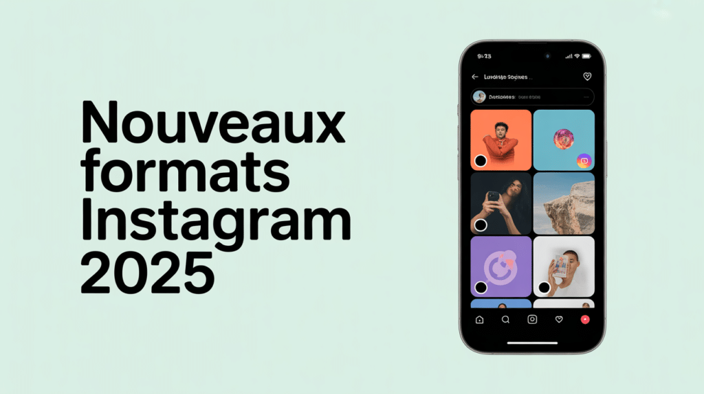 Nouveau format Instagram sur écran moderne smartphone