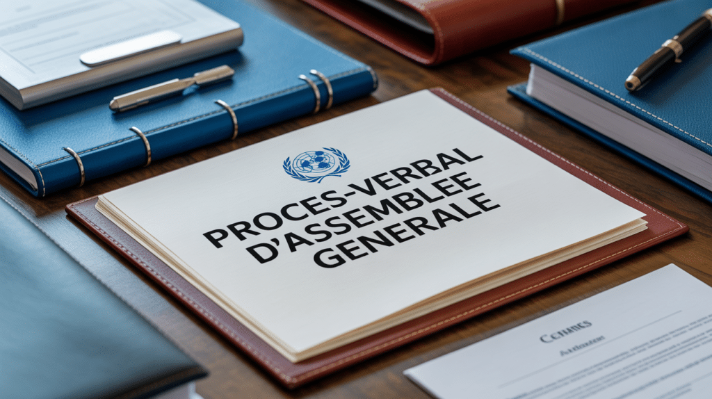 procès verbal d'assemblée générale sur bureau professionnel