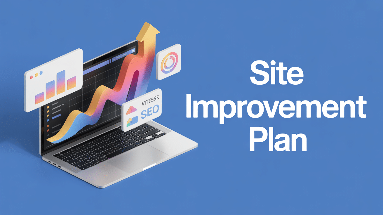 Illustration site improvement plan ordinateur portable SEO