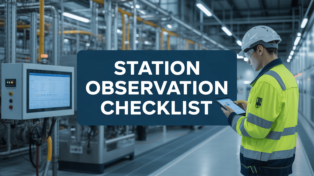 station observation checklist station industrielle moderne