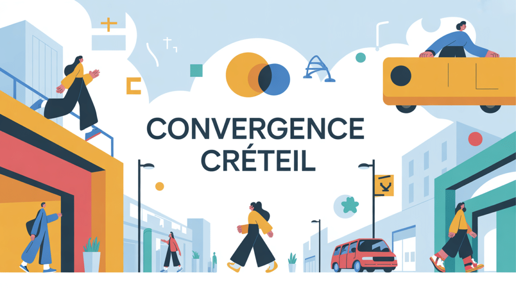 illustration centre commercial convergence créteil urbain