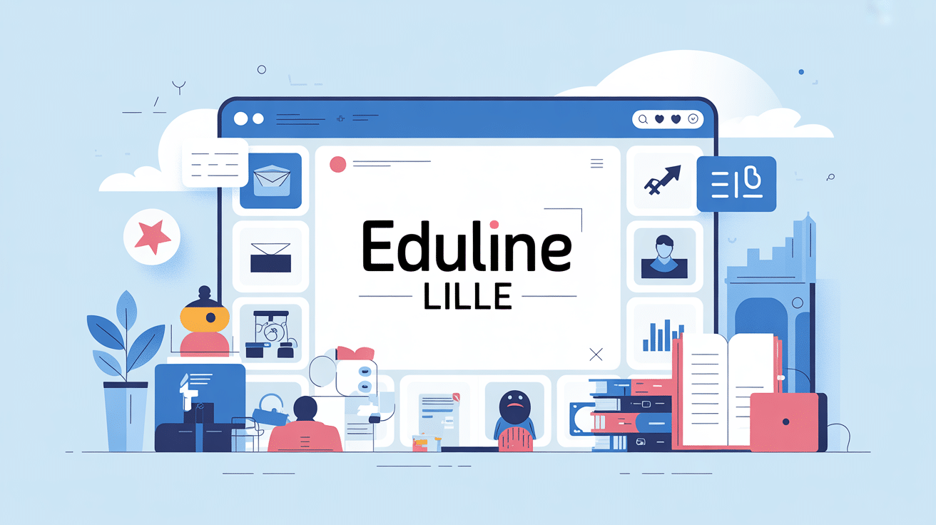 Accueil portail Eduline Lille interface moderne