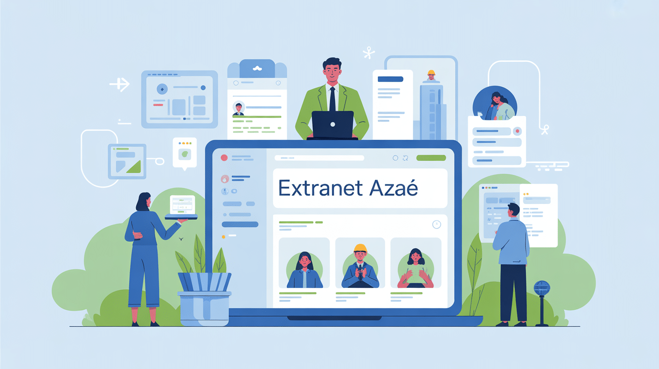 illustration portail extranet azae sur ordinateur