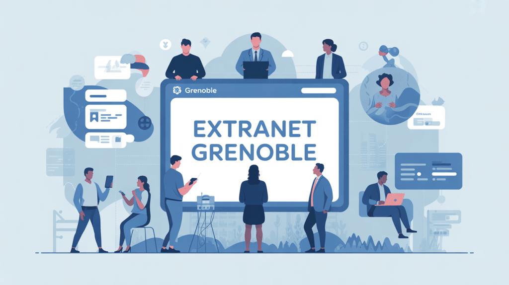 Illustration d'un extranet Grenoble et profils divers autour d'un portail