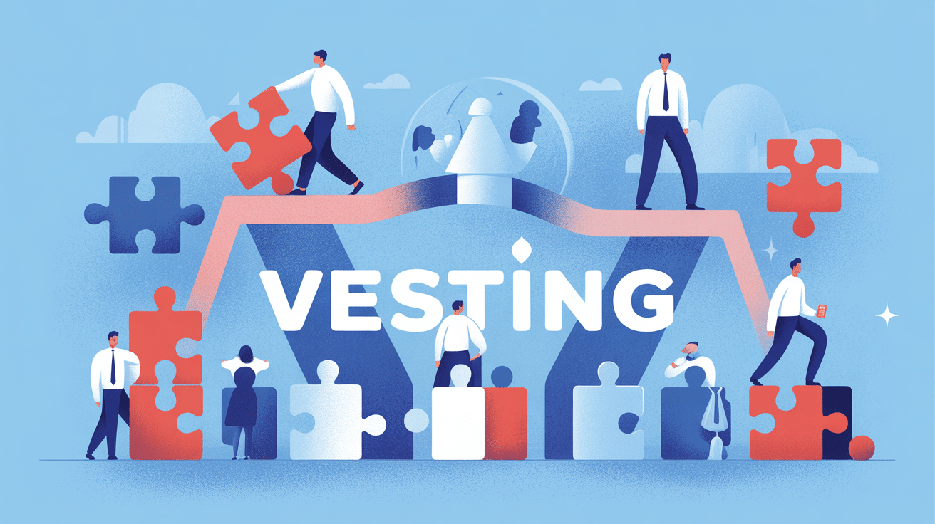 illustration vectorielle vesting startup progression