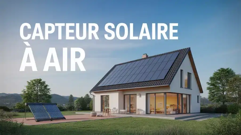 Maison moderne avec capteur solaire à air sur façade et toiture