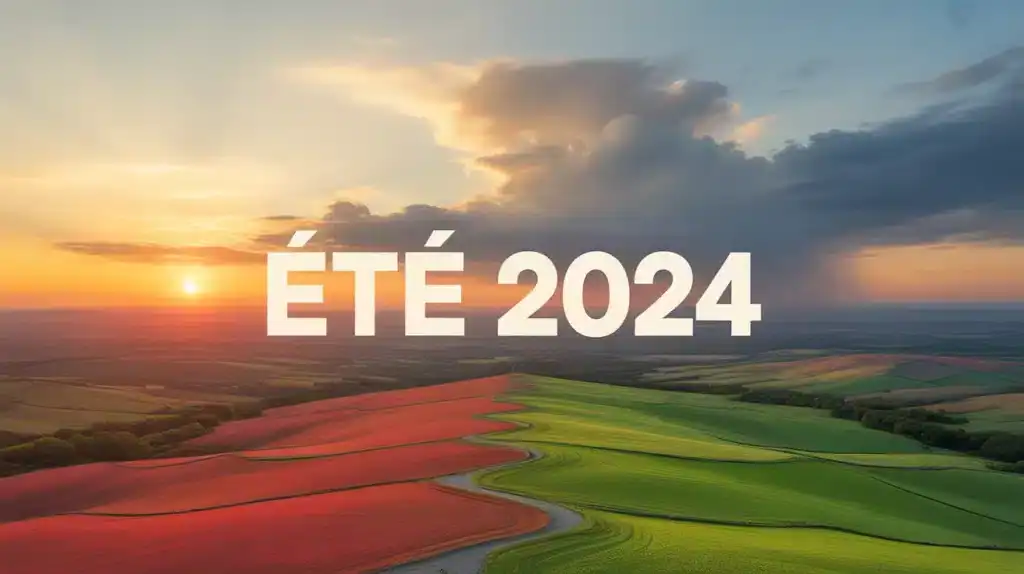 paysage été 2024 avec soleil et orages