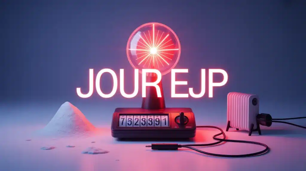 Compteur électrique avec voyant rouge jour EJP