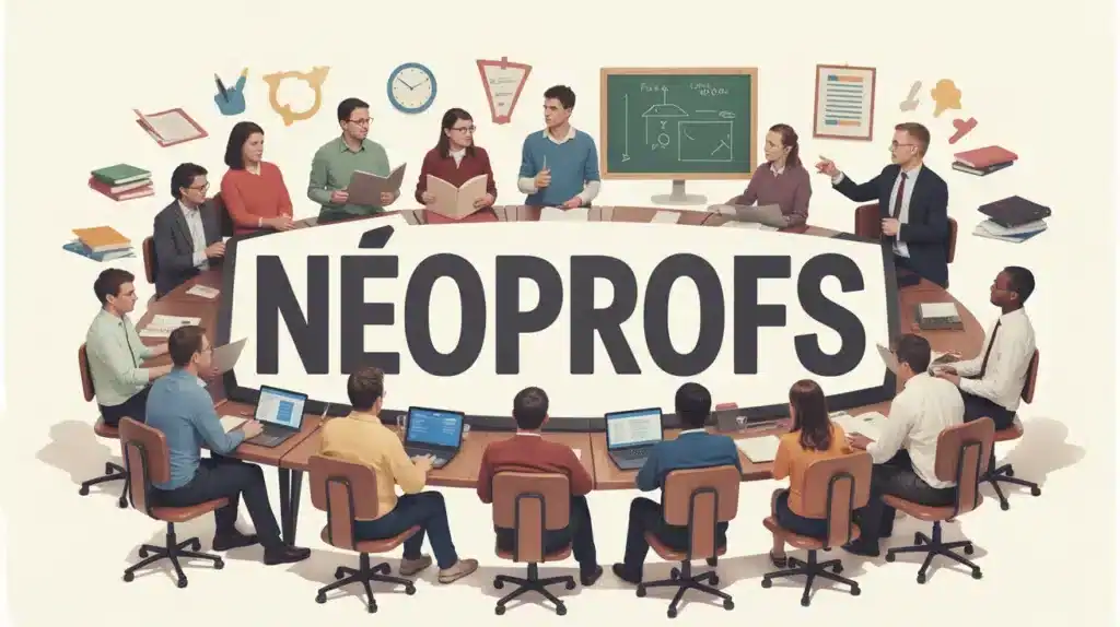 Illustration Neoprofs communauté enseignants partage ressources pédagogiques