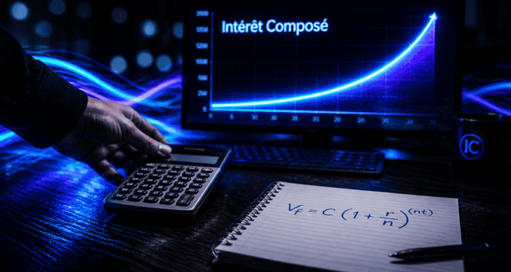 Calcul intérêt composé sur calculatrice et graphique