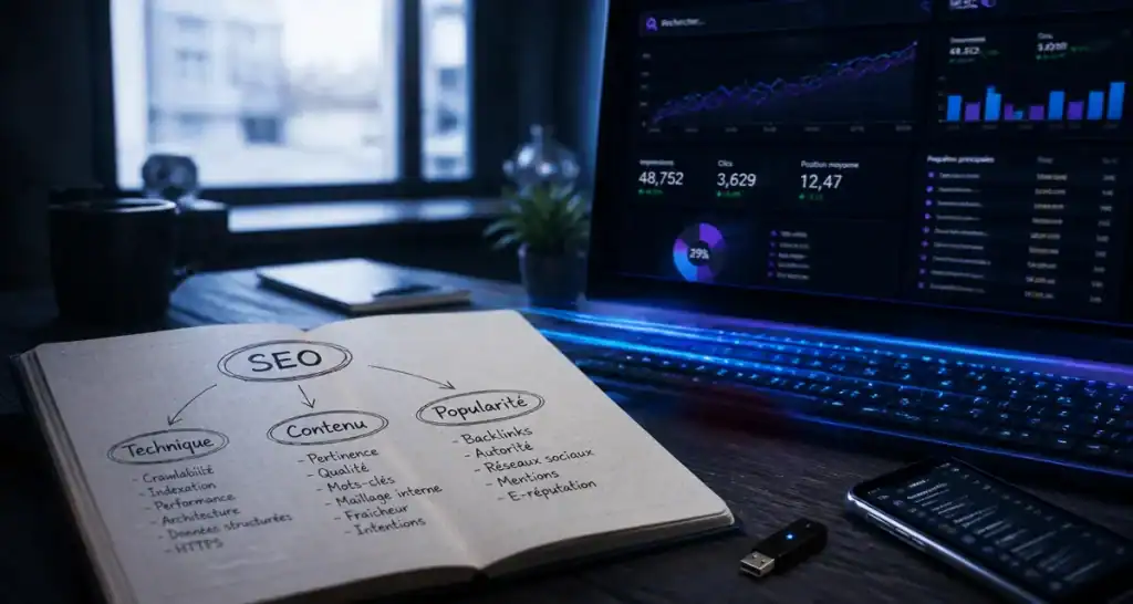 SEO formation gratuite : 3 piliers et outils pour Google