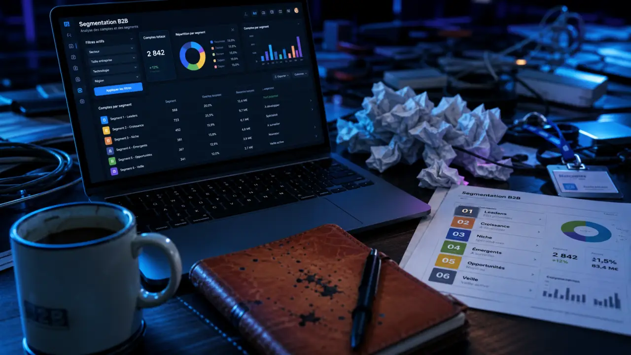 b2b segmentation software : vue interface segmentation ABM CDP