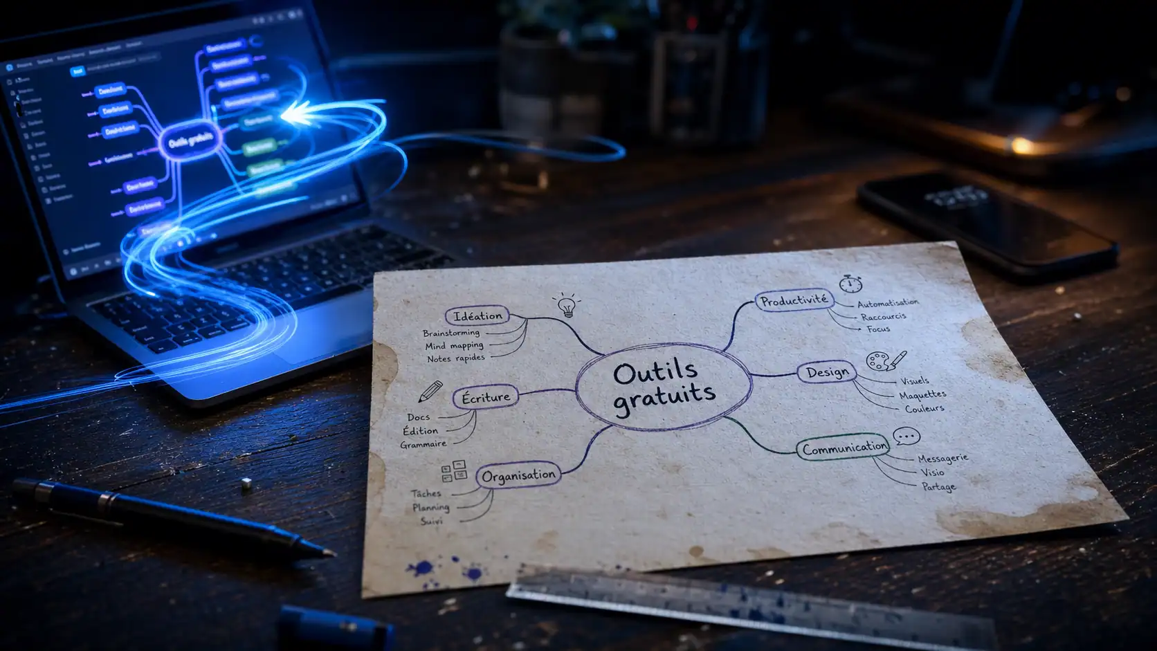 Cartes mentales logiciel gratuit : open source, export PDF et collaboration