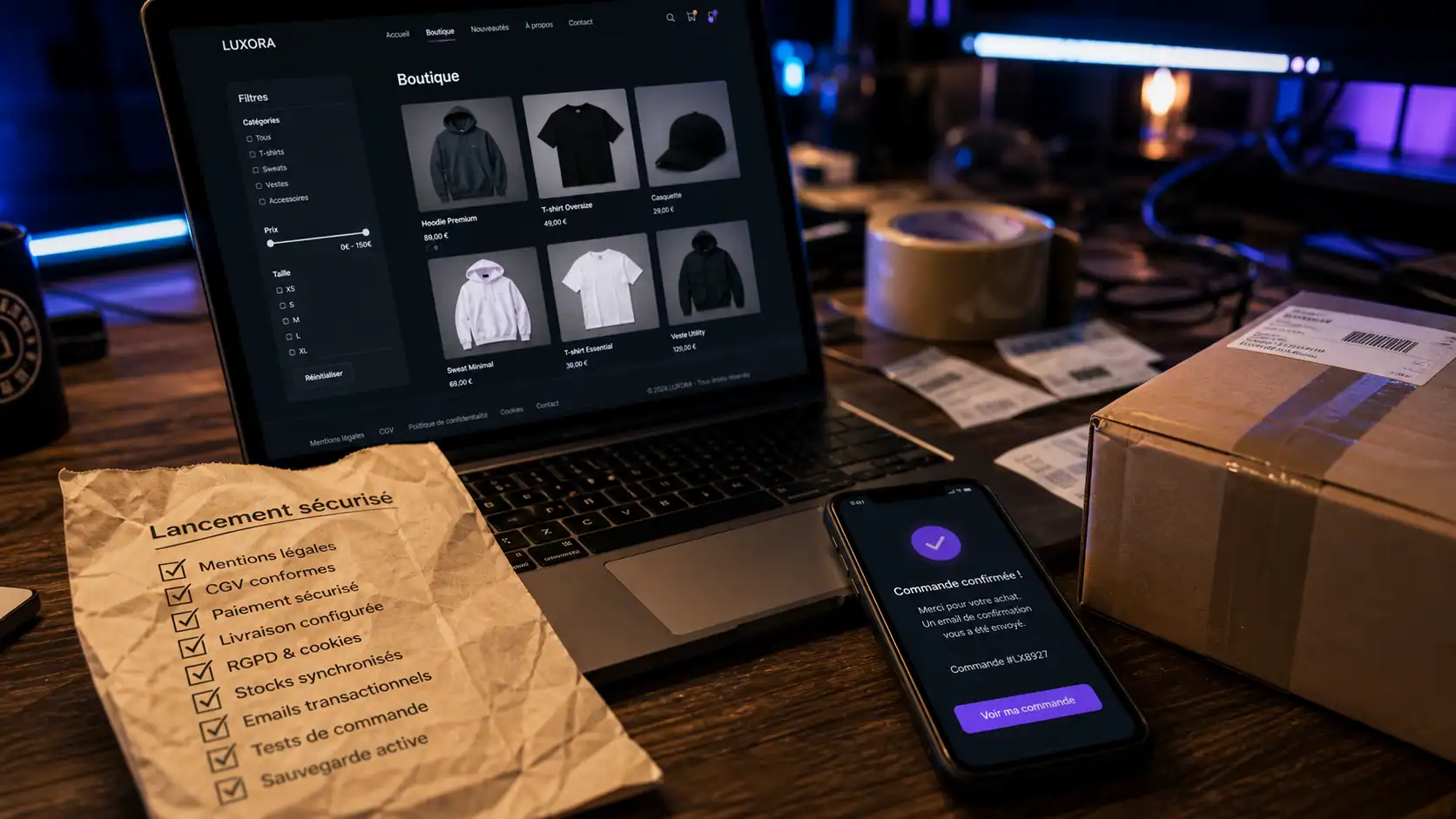 Comment ouvrir une boutique en ligne : checklist lancement sécurisé, boutique en ligne
