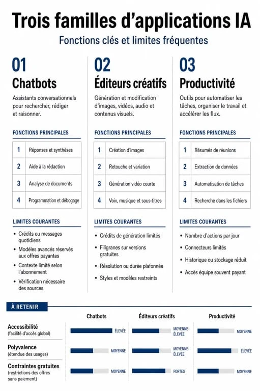 Infografica comparativa sulle migliori app di intelligenza artificiale gratis e modelli freemium